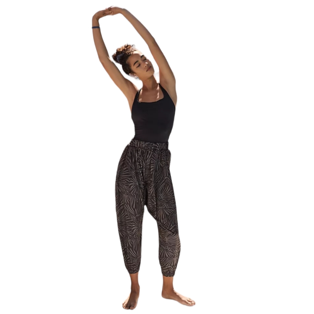 Free People Black and Grey Jumpsuit